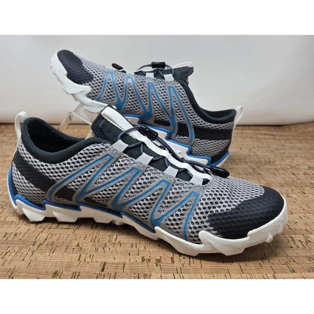 Merrell Shoes Tetrex Water Vapor 20 Mens 7.5 Blue White Grey Quick Toggle Lacing
